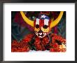 Partygoer Wearing Horned Masks Of Vejigantes For Carnaval, Ponce, Puerto Rico by John Neubauer Limited Edition Print