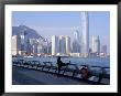 Morning Exercise, Victoria Harbour And Hong Kong Island Skyline, Hong Kong, China by Amanda Hall Limited Edition Pricing Art Print