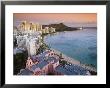 Waikiki Beach With Royal Hawaiian Hotel And Diamond Head At Sunset, Oahu, Hawaii by John Elk Iii Limited Edition Print