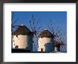 Windmills On The Island Of Mykonons,Mykonos Island, Greece by John Elk Iii Limited Edition Pricing Art Print