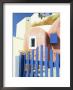 Painted Houses And Blue Gate, Imerovigli, Santorini, Cyclades Islands, Greek Islands, Greece by Lee Frost Limited Edition Pricing Art Print