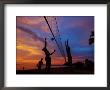 Volleyball On Playa De Los Muertos At Sunset, Mexico by Anthony Plummer Limited Edition Print
