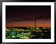 Smokestacks Of Mine And City At Sunset Mt. Isa, Queensland, Australia by Barnett Ross Limited Edition Pricing Art Print