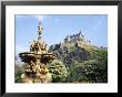 Edinburgh Castle And Water Fountain, Edinburgh, Lothian, Scotland, Uk by Roy Rainford Limited Edition Pricing Art Print