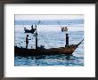 Fishermen Standing In Boat Hua Hin, Prachuap Khiri Khan, Thailand by John Hay Limited Edition Pricing Art Print