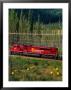 Canadian Pacific Railway Near Vermillion Lakes And Mt. Rundle, Banff National Park, Alberta, Canada by Lawrence Worcester Limited Edition Print