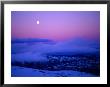 Moonrise And Sunset On Main Range In Winter, Kosciuszko National Park, New South Wales, Australia by Grant Dixon Limited Edition Print