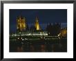 Night View Of The Houses Of Parliament And The London Bridge by O. Louis Mazzatenta Limited Edition Print