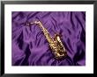 Saxophone On Purple Background by Howard Sokol Limited Edition Pricing Art Print