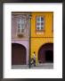 Detail Of Colourfully Painted Houses In Medieval Citadel Town, Sighisoara, Transylvania, Romania by Gavin Hellier Limited Edition Print