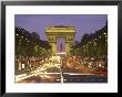 View Down The Champs Elysees To The Arc De Triomphe, Illuminated At Dusk, Paris, France by Gavin Hellier Limited Edition Print