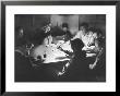 Workers On The Fort Blanding Site Playing A Game Of Poker by Thomas D. Mcavoy Limited Edition Pricing Art Print