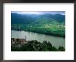 Danube Valley In Wachau Region With The Ruins Of Kuenringer Castle, Durnstein, Austria by Diana Mayfield Limited Edition Pricing Art Print