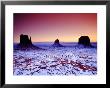 Looking Over Valley From Visitors Centre Area At Sunrise In Winter, Monument Valley, Usa by Witold Skrypczak Limited Edition Print