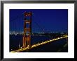 Golden Gate Bridge At Night, San Francisco, California, Usa by Roberto Gerometta Limited Edition Pricing Art Print