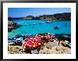 Overhead Of Blue Lagoon With Tourist Boats by John Elk Iii Limited Edition Pricing Art Print