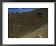 Overhead Of Tourist Trekking In Mountainous Region by Guylain Doyle Limited Edition Print