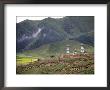 Islamic Village And Mosque Beneath Tree Covered Mountains, Qinghai, China by David Evans Limited Edition Print