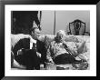 Actor Marlon Brando With Dir. Charlie Chaplin, Break In The Filming Of A Countess From Hong Kong by Alfred Eisenstaedt Limited Edition Print