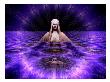 Statue Of Woman Surrounded By Ring Of Purple Light by Ilona Wellmann Limited Edition Print