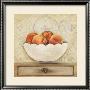 Peaches In Porcelain Bowl by Janet Brignola-Tava Limited Edition Pricing Art Print