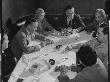 Writer Damon Runyon And Wife At Restaurant With Unidentified Others by Gjon Mili Limited Edition Print