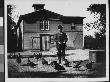 Mr. Fredermant Canfield Feeding The Chickens In Front Of A Barn by Wallace G. Levison Limited Edition Pricing Art Print