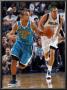 New Orleans Hornets V Dallas Mavericks: Jerryd Bayless And Dirk Nowitzki by Layne Murdoch Limited Edition Print