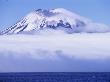 Amukta Island With Volcano, With Northern Fulmars In Flight Below, Aleutian Islands, Alaska, Usa by Pete Oxford Limited Edition Print