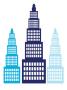 Blue Skyscrapers by Avalisa Limited Edition Print