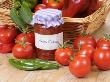 Country Kitchen Scene With Home Made Chutney And Ingredients - Tomatoes And Peppers, Uk by Gary Smith Limited Edition Print