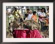 Tourists Gather To Watch Long-Tailed Macaques During An Annual Festival To Honor Them by David Longstreath Limited Edition Print