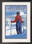 Kings Canyon Nat'l Park - Skier Admiring - Lp Poster, C.2009 by Lantern Press Limited Edition Pricing Art Print