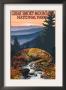 Great Smoky Mountains - Waterfall, C.2009 by Lantern Press Limited Edition Print