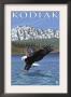 Kodiak, Alaska - Eagle Fishing, C.2009 by Lantern Press Limited Edition Print