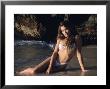 Woman Sitting In Ocean On Beach by Tomas Del Amo Limited Edition Print