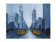 Yellow Cabs, New York by Geoff King Limited Edition Pricing Art Print