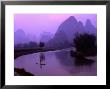 Aerial Scenic Of The Fishermen And Limestone Mountains, Gulin, China by Bill Bachmann Limited Edition Print