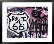 Graffiti Covered Gas Station, Route 66, Amboy, California, United States Of America, North America by Richard Cummins Limited Edition Pricing Art Print