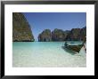 Ao Maya, Longtailboat In Front, Ko Phi Phi Leh, Thailand by Joern Simensen Limited Edition Print