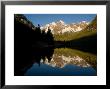 Sunrise At The Maroon Bells, Two Peaks Over 14,000' Are Popular Sites, Colorado by Michael S. Lewis Limited Edition Print