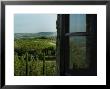 Vineyards Of Chianti Viewed Through And Reflected Upon An Open Window, Tuscany, Italy by Todd Gipstein Limited Edition Print