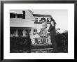 Senator John F. Kennedy With Wife Jackie And Daughter Caroline At Family Summer Home by Paul Schutzer Limited Edition Print