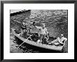 President Harry S. Truman Standing In Rowboat, Fishing With Others by George Skadding Limited Edition Print