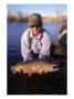 Portrait Of A Flyfisherman Holding His Catch by Larry Stanley Limited Edition Print