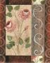 Pink Roses With Scrolls I by Maria Girardi Limited Edition Print