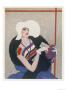 Decorative Lady Slips A Letter Into Her Handbag by E. Harding Limited Edition Print