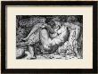 Leda, Engraved By Jacobus Bos, Boss Or Bossius (Born Circa 1520) by Michelangelo Buonarroti Limited Edition Pricing Art Print