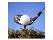 Close-Up Of Golf Ball On Tee And Club Head by John James Wood Limited Edition Print