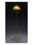 A Dichroic 'Vine Border' Leaded Glass And Gilt-Bronze Floor Lamp by Maurice Bouval Limited Edition Print